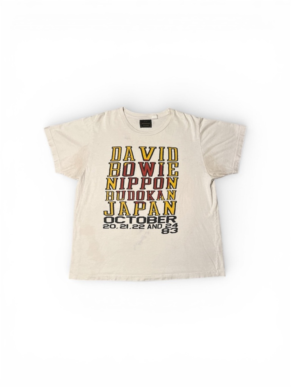 David Bowie Nippon Budokan Japan Tour Retrobrand Tee - White